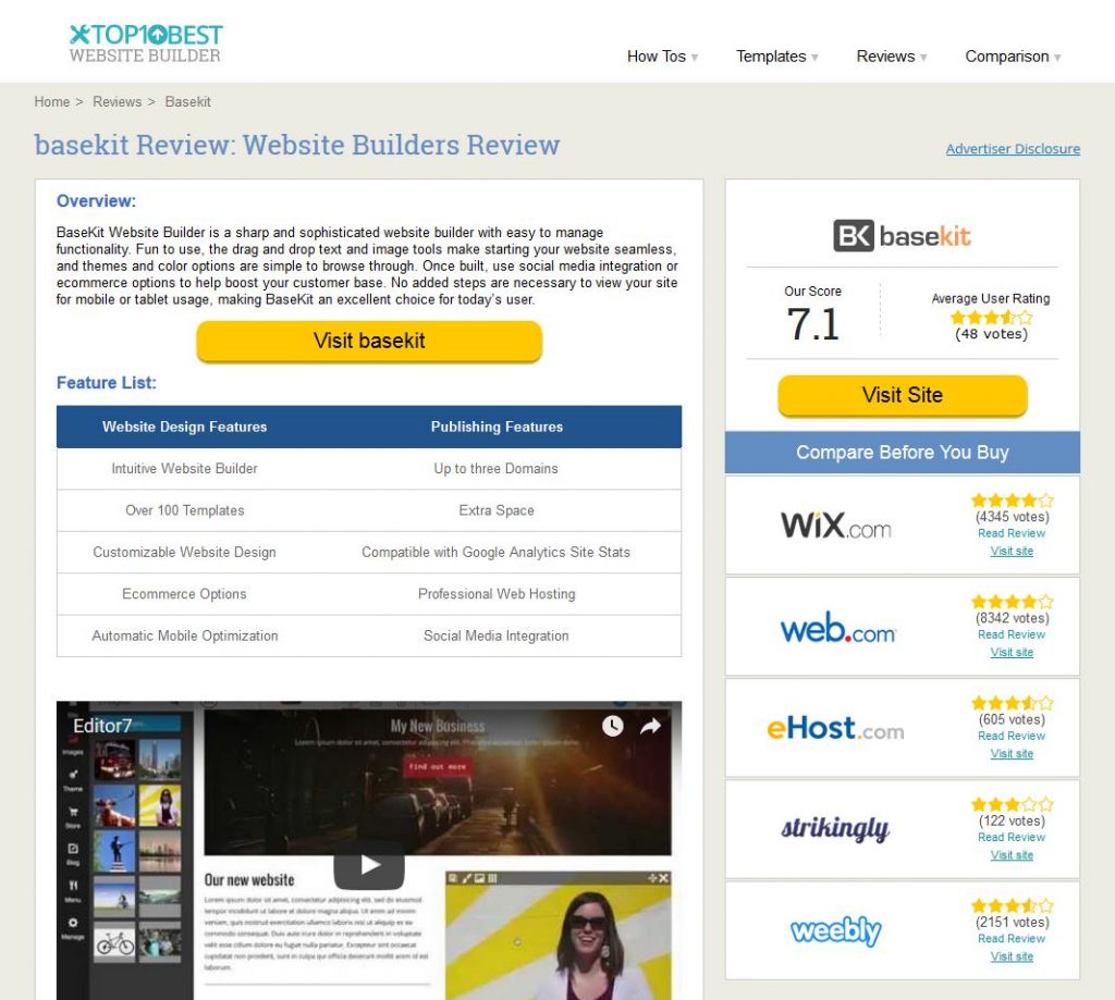 BK Review: Website Builders Review