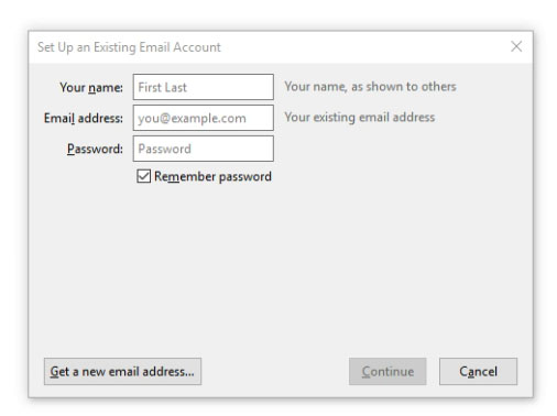 How To Configure cPanel Email Accounts For Mozilla Thunderbird! 3 First time prompt