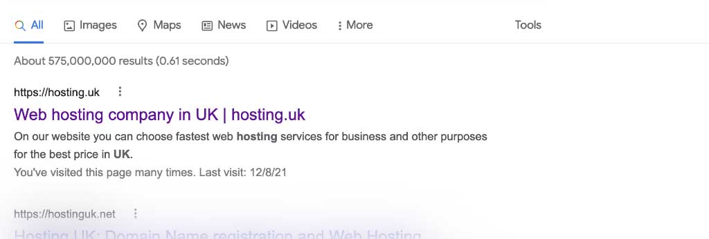 hosting-uk-top-on-google