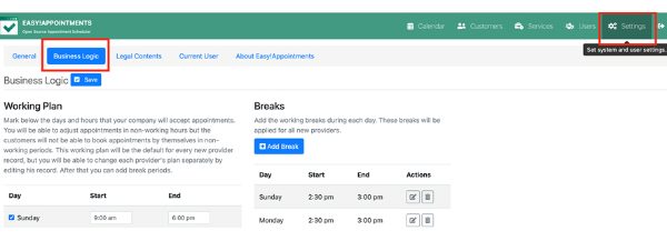 How to Create Your Own Booking Page like Calendly 17 easyappointment-dashboard