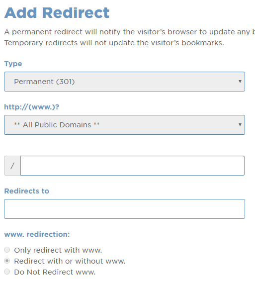 The Easy Way to 301 Redirect in cPanel. 9 setup your redirect 5