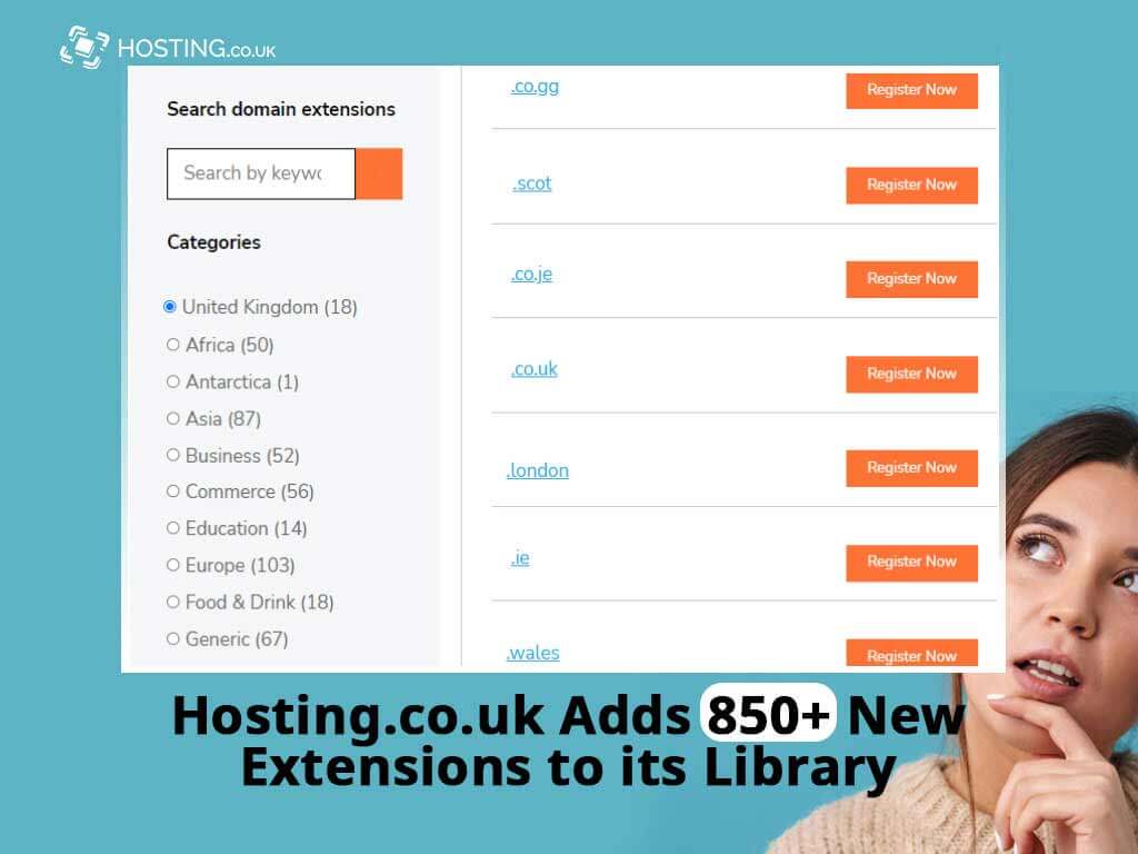 Find & Register Domain Extension by Industry Hosting.co.uk